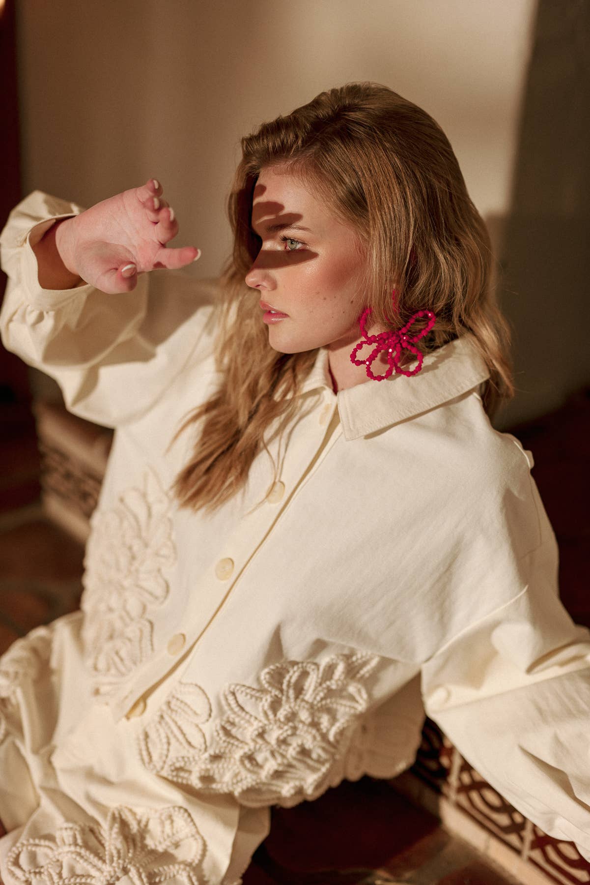 Floral Embellishment Jacket