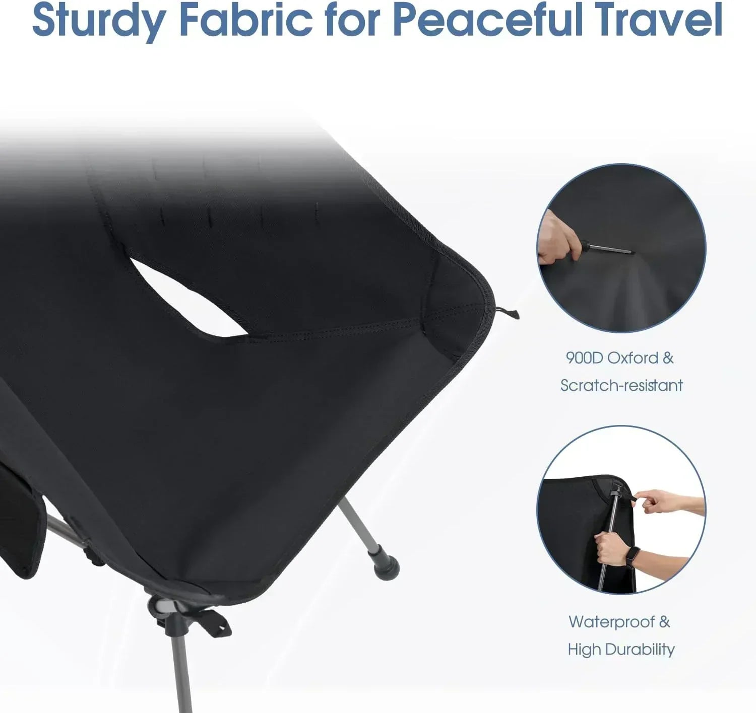 Portable Camping Chair Plus Folding Chair for Backpacking and Hiking