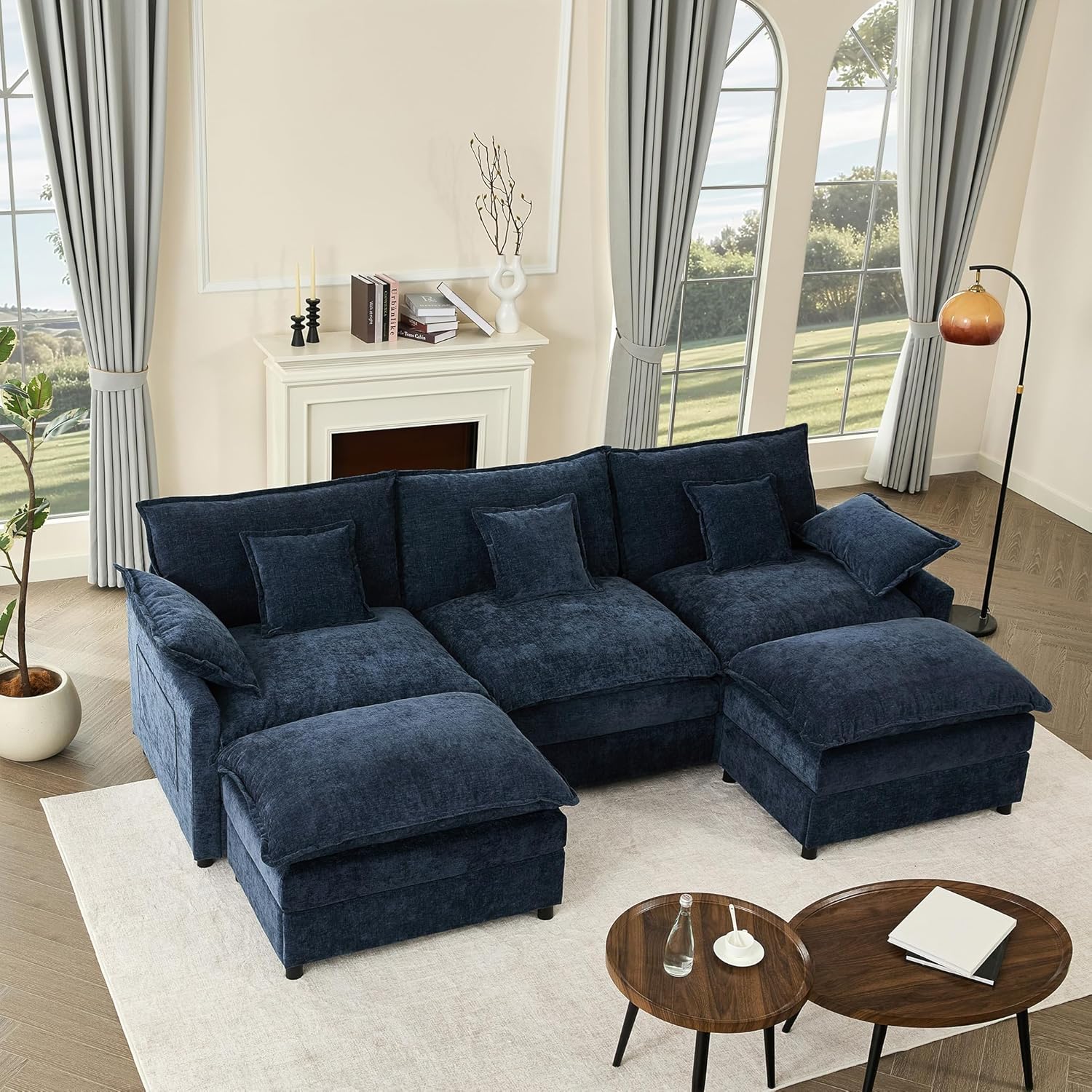 108 U-shaped sofa modular sofa Comfortable cloud sofa